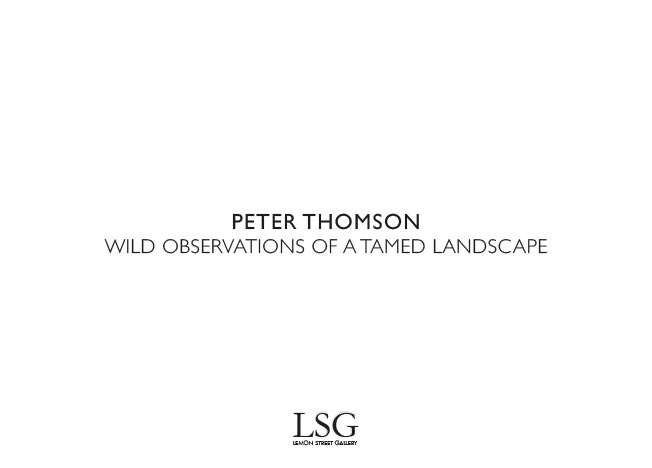 Peter Thomson Wild Observations of a Tamed Landscape publications page