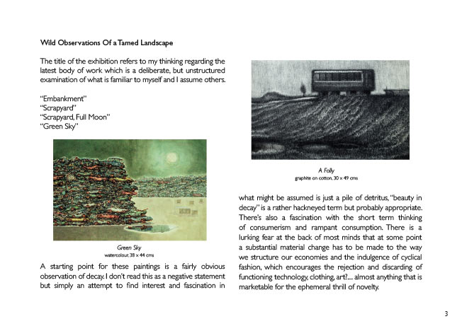 Peter Thomson Wild Observations of a Tamed Landscape publications page