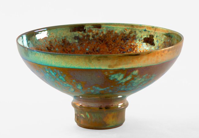 Footed Bowl Lustreware 13 x 25cm
