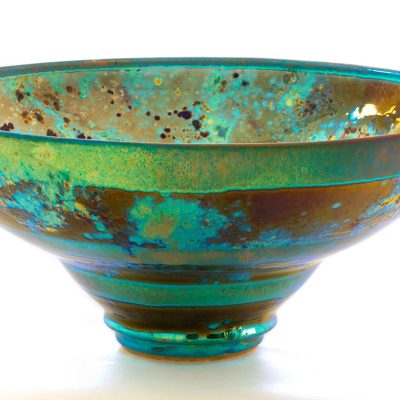 Large Stepped Bowl Lustreware 19x41cm