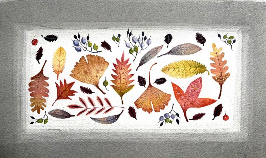 Ann Ross - Late September, Watercolour on paper, 24x40cm