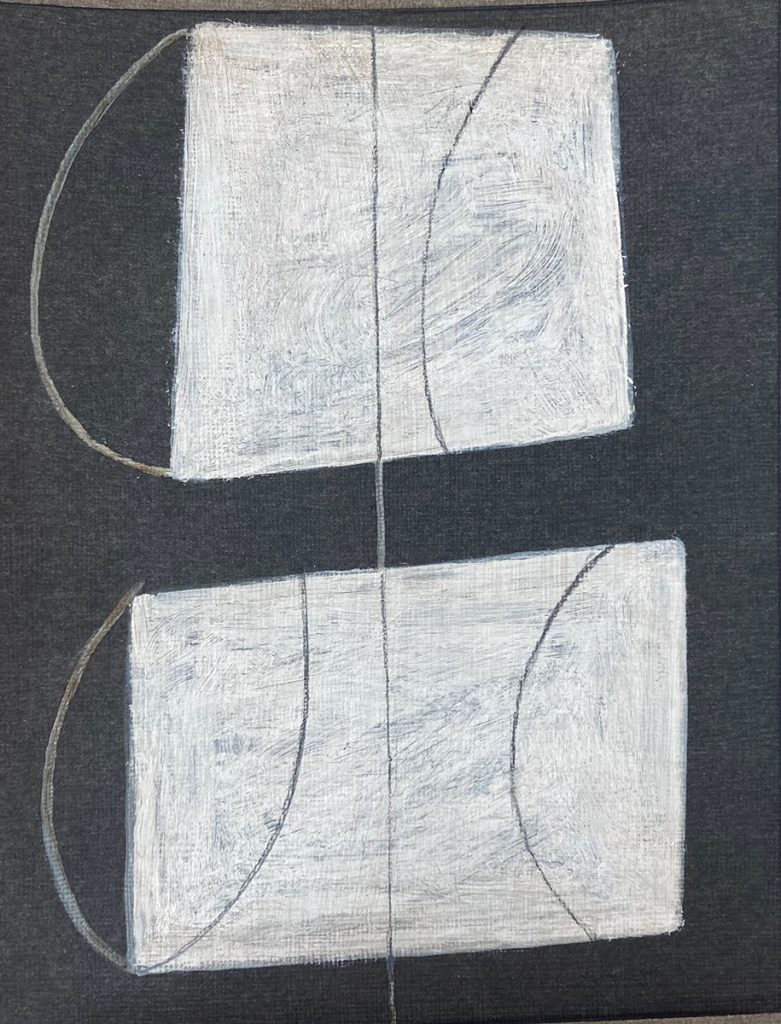Dot Wade - Stack, Acrylic on paper, 20x15cm