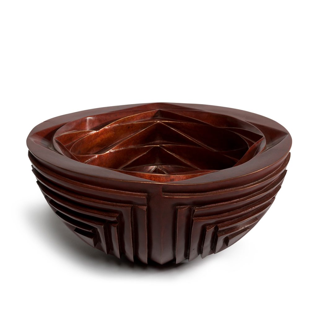 Halima Cassell - Interlocking V's (Image 1)Bronze,30x30cm