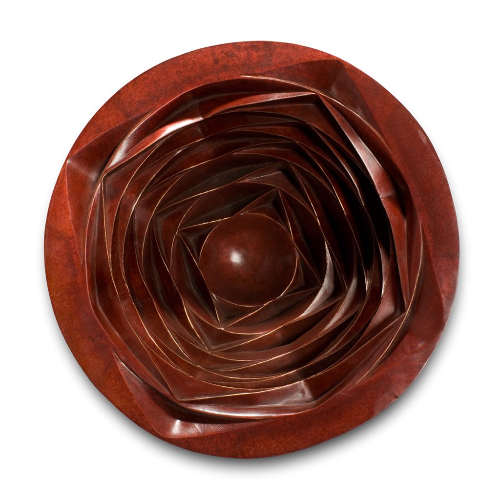 Halima Cassell Interlocking V's (Image 2) Bronze,30x30cm