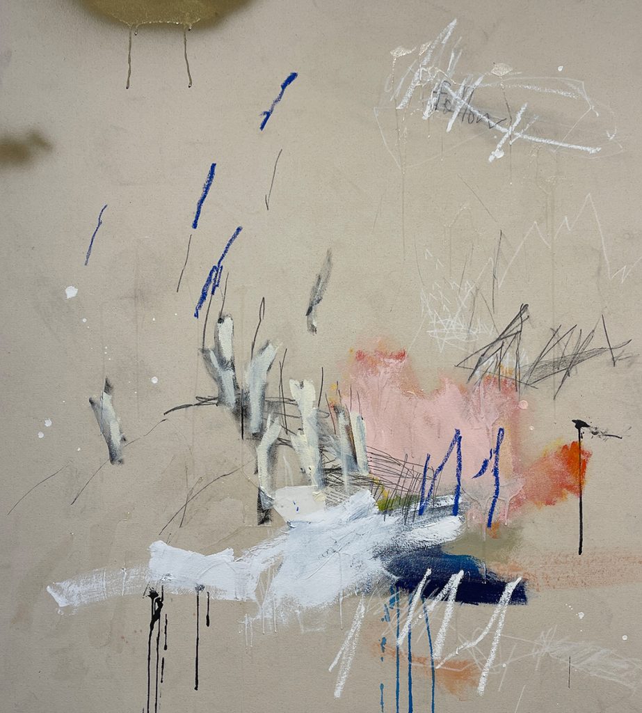Jason Craighead - Following, Mixed media on canvas, 112x102cm