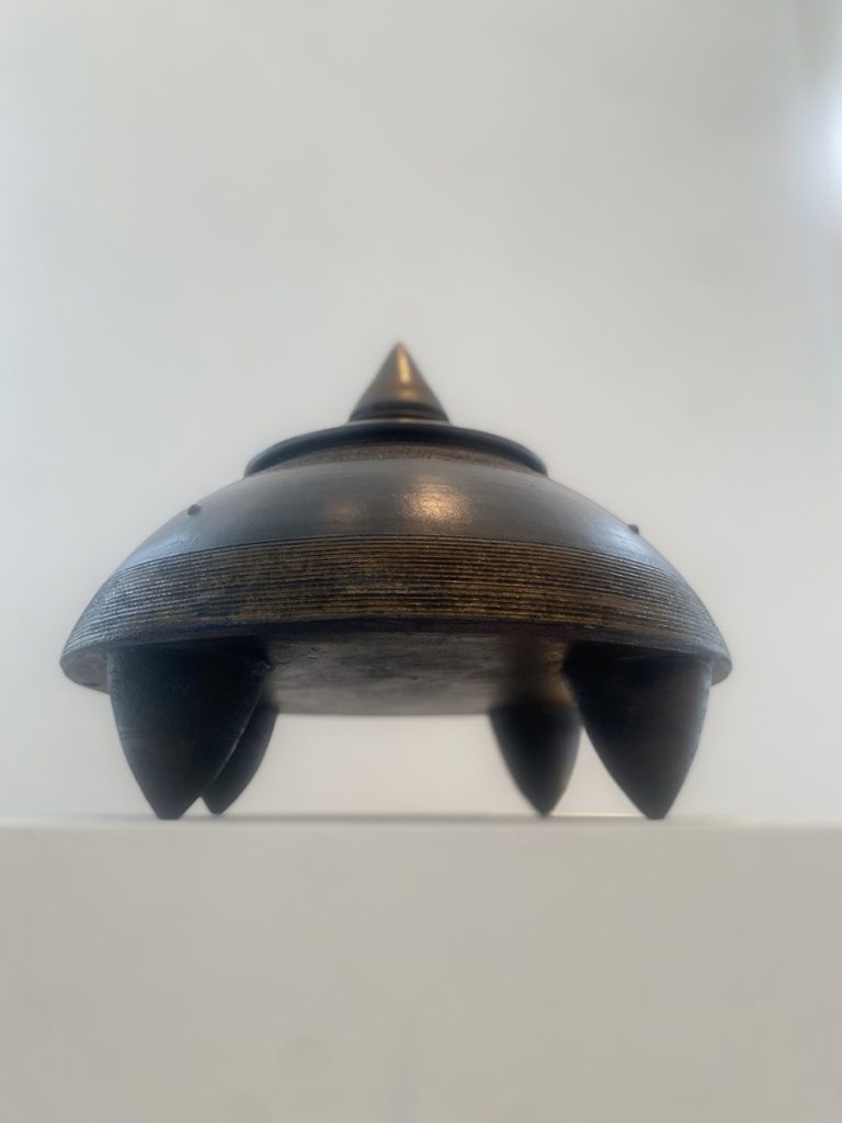 Jason Wason - Black & Gold Temple Top Vessel, (Image 1)Ceramic, 47x50cm
