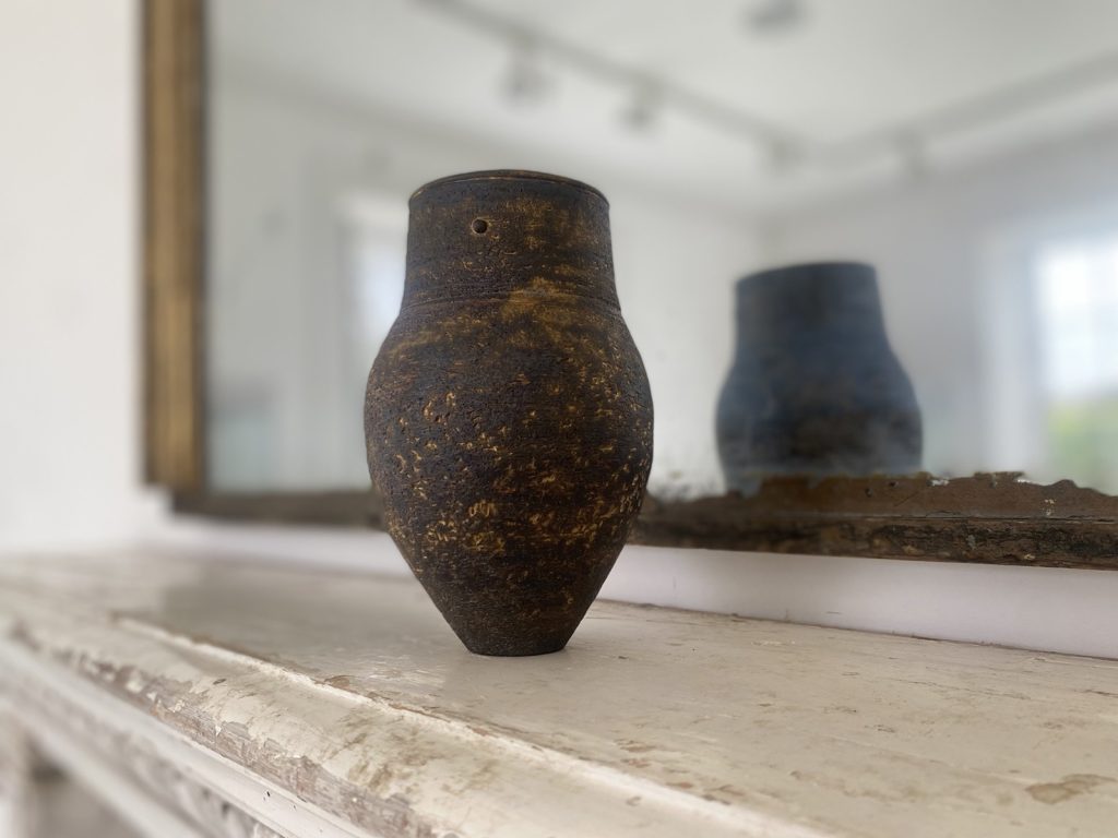 Jason Wason - Brown and Black Jar, Ceramic, 19x11cm