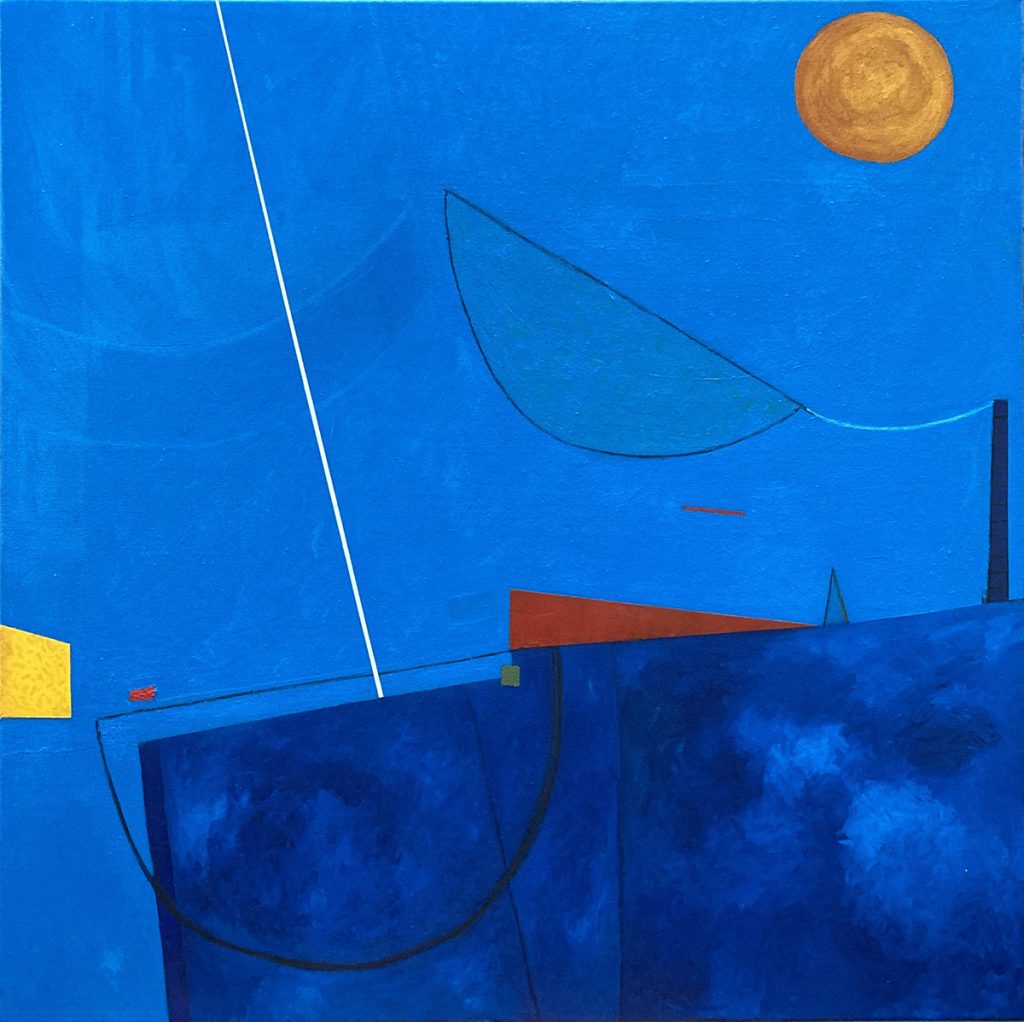 Rod Walker - Slipway for a Ghost Ship, Oil on canvas, 92x92cm