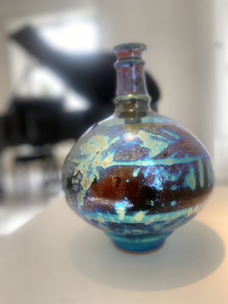 Sutton Taylor - Bottle - Reds & Green, Lustreware, 31x24cm