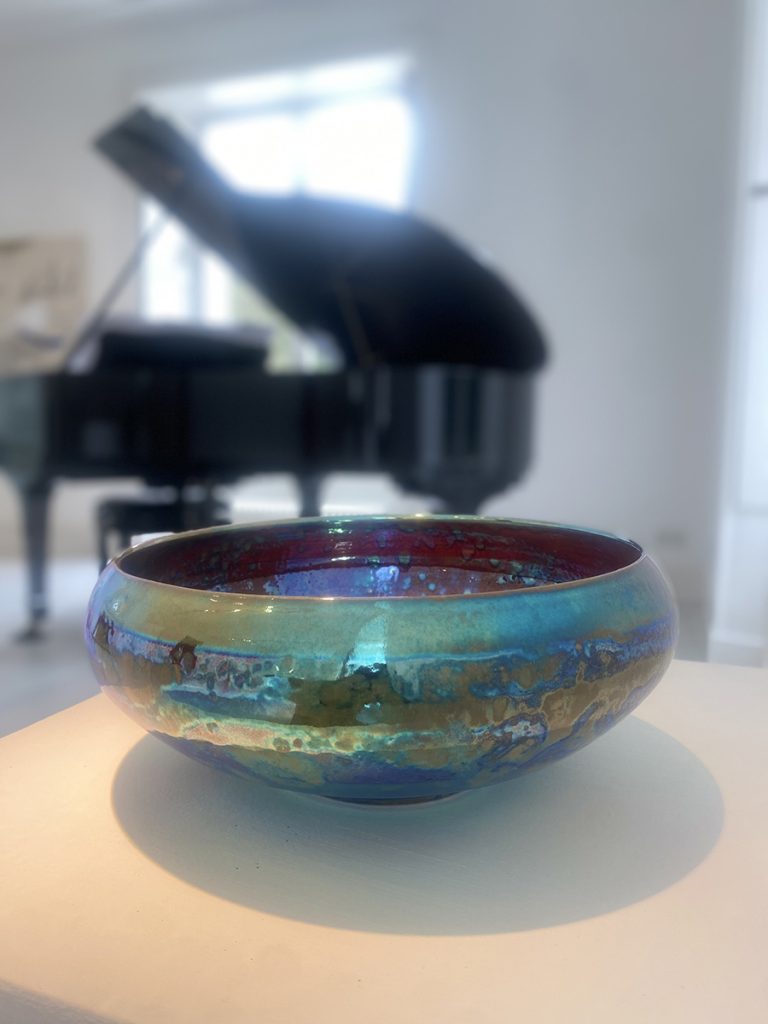 Sutton Taylor - Convex Bowl - Red Interior, (Image 2)Lustreware, 14x34cm
