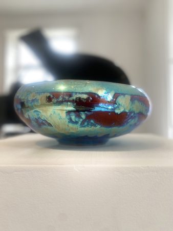 Sutton Taylor - Convex Bowl - Red Interior, (Image 1), Lustreware, 14x34cm