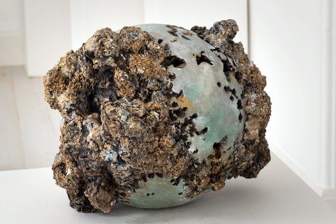 Rebecca Appleby - Cosmic II Sphere, Stoneware, 30x44x36cm