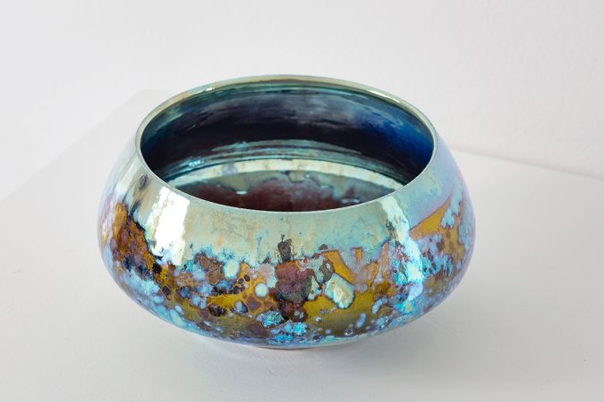 Sutton Taylor - Yellow Convex Bowl, Lustreware, 14x25cm