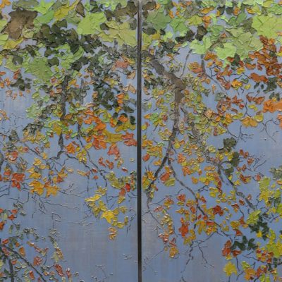 Brendan Stuart Burns, Autumnal Maple, Oil and wax on linen 300 x 260cm