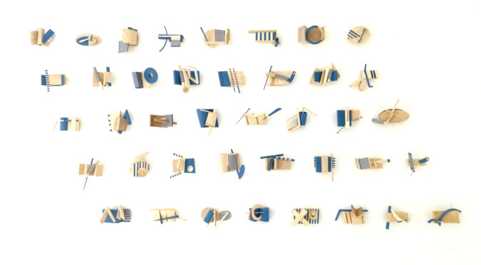 Doug Cocker, Scherzi series, Painted ash, 10x14cm approx. individually