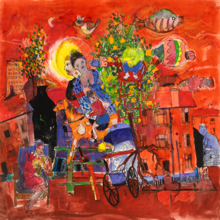 Hamish MacDonald, Daydream, mixed media 30x30cm, not for sale, giclee print available