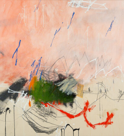 Jason Craighead, Breathing, mixed media on canvas, 112x102cm