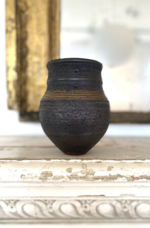 Jason Wason, Gold and Black Jar, Ceramic, 15x12cm