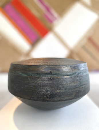 Jason Wason, Large Blue and Black Vessel, Ceramic, 35x50cm