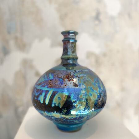 Sutton Taylor, Bottle, Reds & Green, Lustreware, 31x24cm