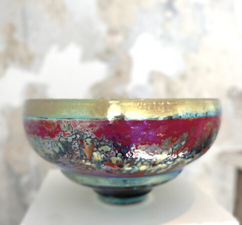 Sutton Taylor, Red Bowl, Lustreware, 20x37cm