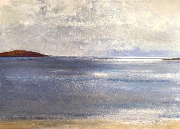 Kurt Jackson, On Scilly with the Sanderlings, 2008, mixed media on canvas, 146x200cm