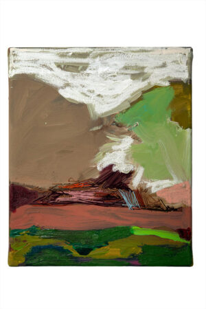 Sara Marlowe Hall, Aegina in the Wind, Acrylic, Mixed Media, Cotton & Poly Threads on Canvas, 36x25cm