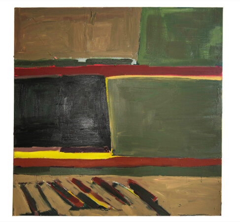 Sara Marlowe Hall, Field 3, Acrylic, Mixed Media on Canvas, 100 x 100cm