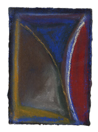 Sara Marlowe Hall, Forage Study 3, Watercolor, soft pastel on paper, 15x11.5cm