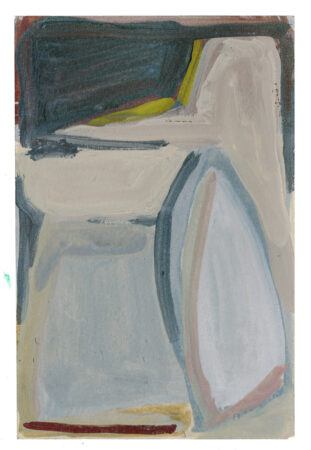 Sara Marlowe Hall, Forage Study 4, Watercolor, soft pastel on paper, 15x11.5cm