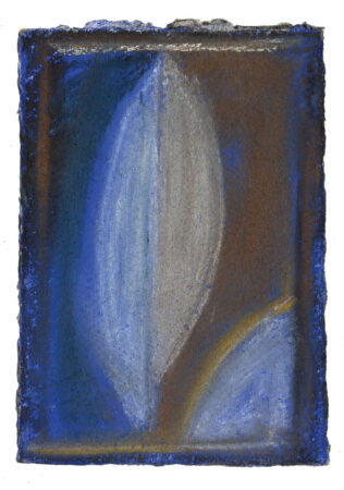 Sara Marlowe Hall, Forage Study 2, Watercolor, soft pastel on paper, framed, 15x11.5cm