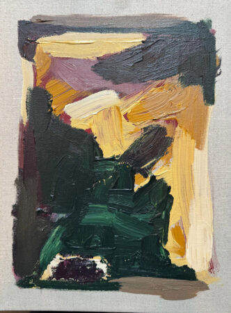 Sara Marlowe Hall, Forage in the Night, Acrylic, mix medium on linen, 31x22.5cm