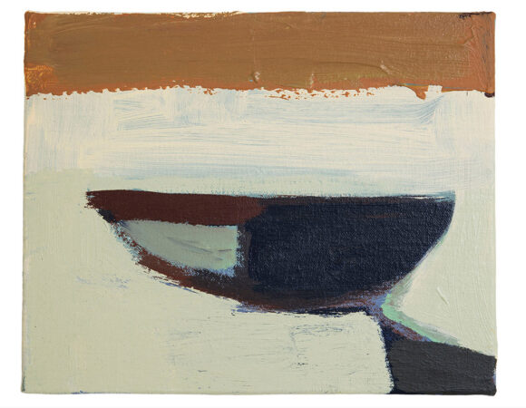 Sara Marlowe Hall, Harbor, Acrylic, Mixed Media on Linen, 20.5 x 10cm