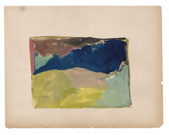Sara Marlowe Hall, Over the Cliff, Watercolor on french antique paper, framed, 18x24cm