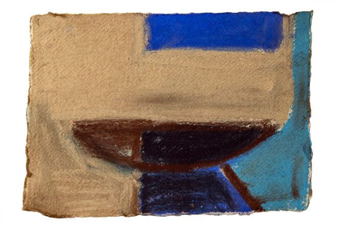 Sara Marlowe Hall, Floating (Withiel Pastel), 2026, Pastel on Cotton Paper, 10 x 15 cm