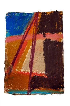 Sara Marlowe Hall, Sail Boat (Withiel Pastel), 2026, Pastel on Cotton Paper, 14 x 4 cm