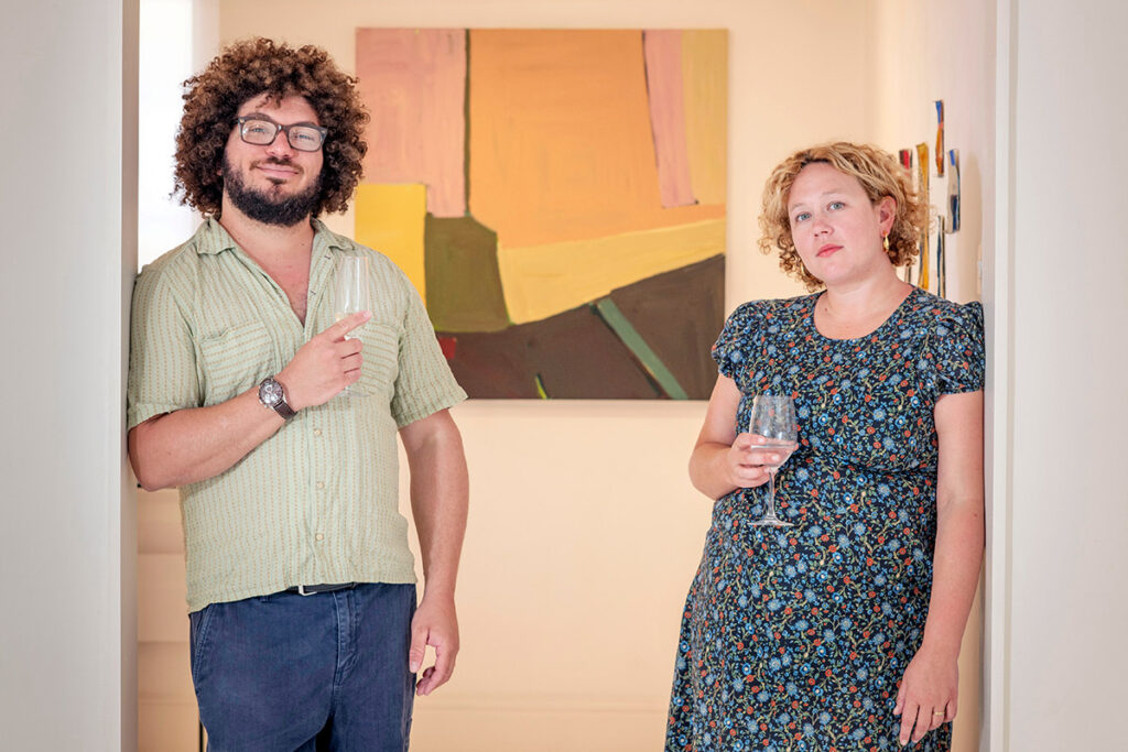 Zuk Zku and Sarah Marlowe Hall at the exhibition